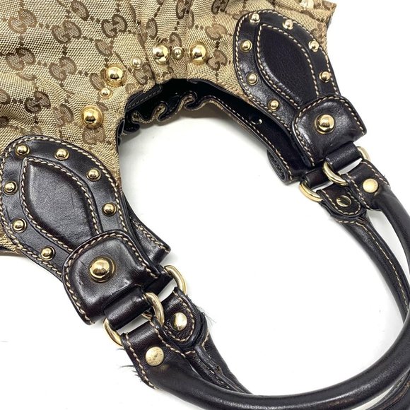 Authentic Gucci Canvas Shoulder Bag - Picture 6 of 14